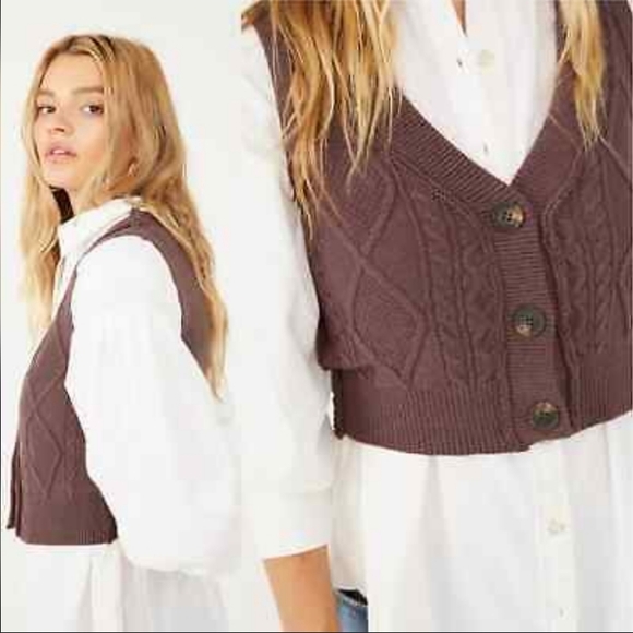 RSQ Sweaters - Rsq Cable Knit Vest